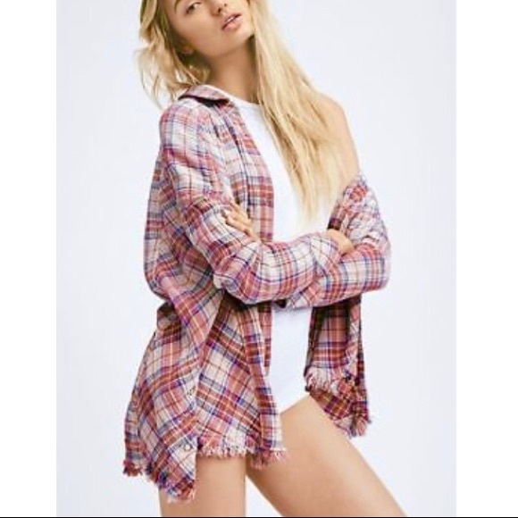 Free People Tops - NWT Free People Juniper Ridge Fray Hem Shirt S